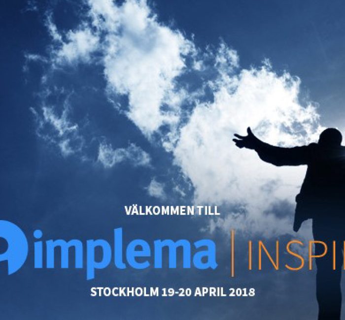 Arets Affarssystemevent Implema Inspire 19–20 April 2018