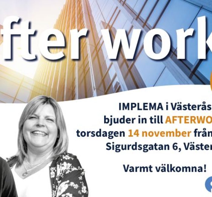 Implema Bjuder In Till Afterwork I Vasteras